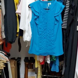 Key Hole Blouse- Turquoise
